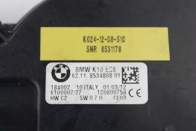INSTRUMENTENTAFEL OEM N. 62118534808 GEBRAUCHTTEIL  SCOOTER BMW K18 C 600 / 650 SPORT (2011 - 2018) HAUBRAUM, 600 cc ERSTZULASSUNG 2014