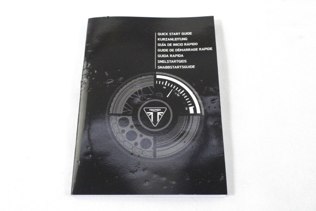 TRIUMPH SPEED TWIN 900 MANUALE GUIDA RAPIDA 21 - 24 QUICK START GUIDE