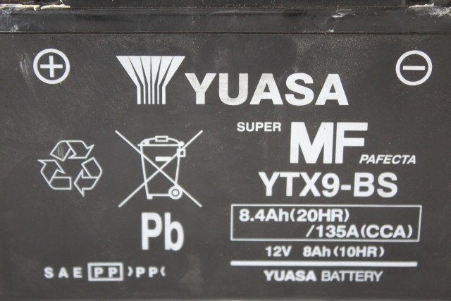 BATTERIA YUASA SUPER MF PAFECTA SUPER MF PAFECTA YTX9BS 12V 8AH BATTERY