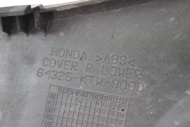 HONDA SH 300 64325KTW900 CARENA SOTTOPEDANA DESTRA NF02 06 - 10 RIGHT LOWER COVER CON GRAFFI